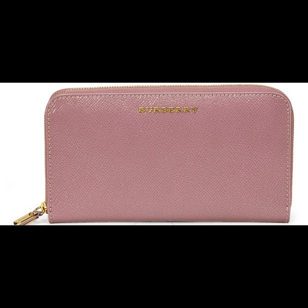 NWOT Burberry Calf Leather Zip Around Wallet - Picture 2 of 8